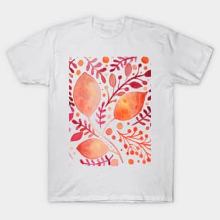 Autumn watercolor leaves T-Shirt